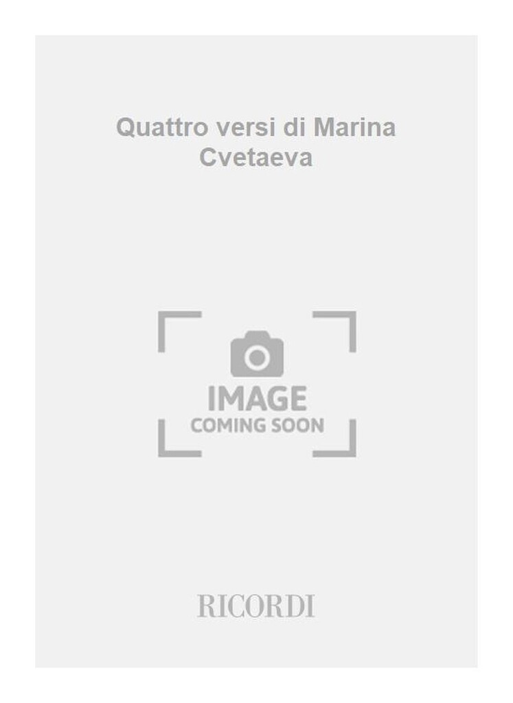Quattro versi di Marina Cvetaeva